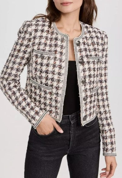 Veronica Beard Tweed Cropped Blazer - Size 10