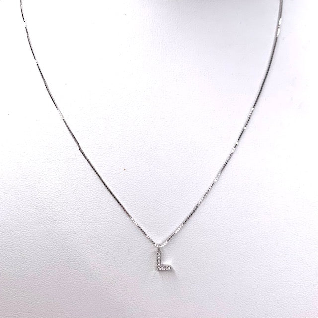 Core Sterling Silver Initial Necklace