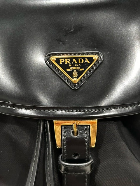 Prada Re-Nylon and Brushed Leather Backpack