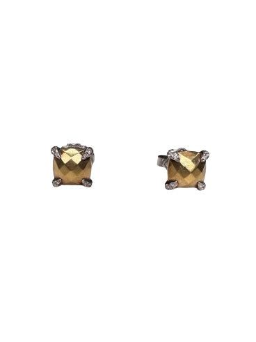 David Yurman Chatelaine Stud Earrings with 18K Gold and Diamonds