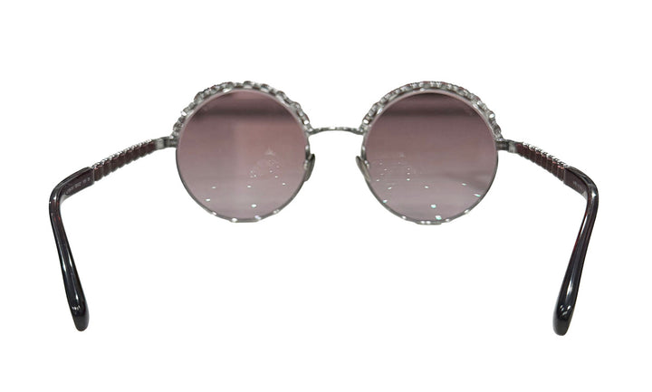 Chanel Burgundy Round Sunglasses