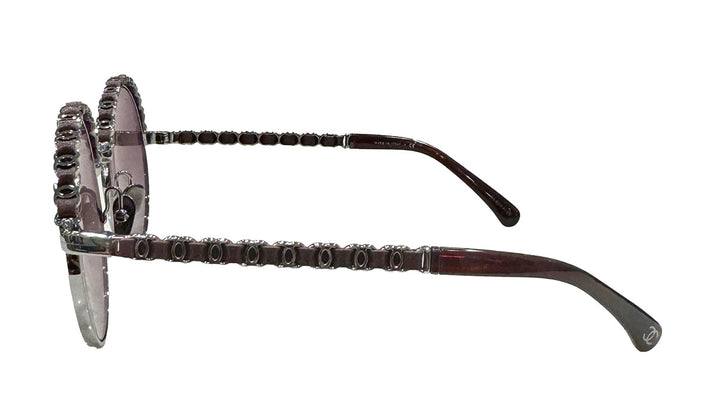 Chanel Burgundy Round Sunglasses