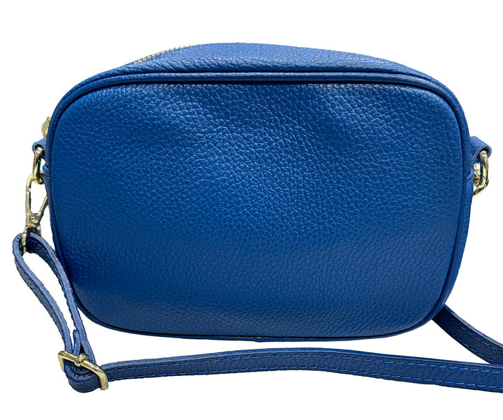 No Label Cobalt Blue Leather Camera Bag (NWT)