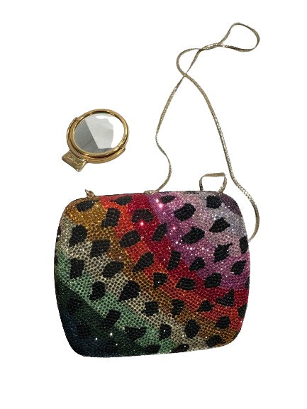 Judith Leiber Rainbow Animal Swarovski Crystal Clutch