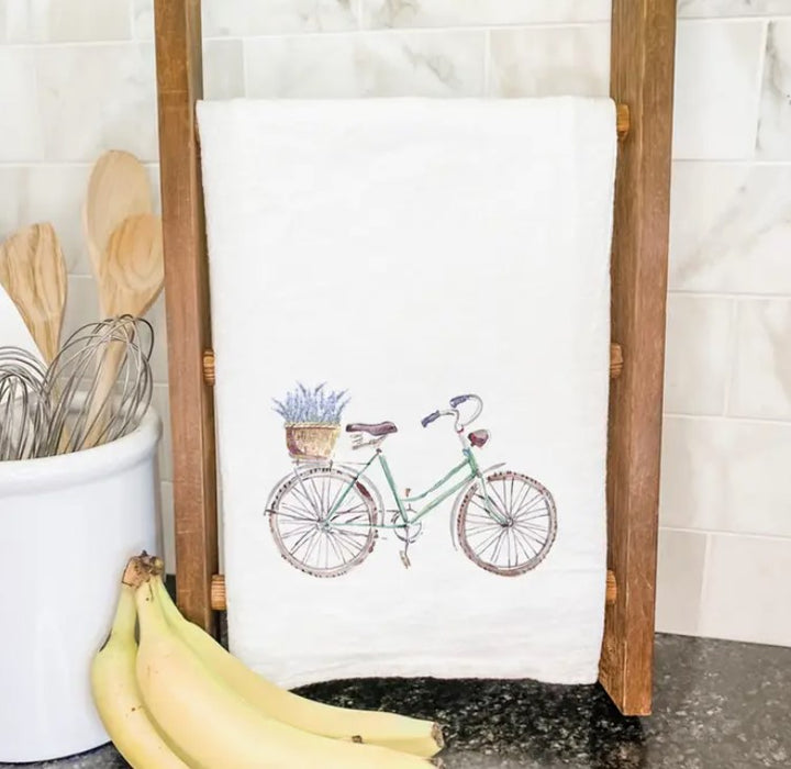 Lavender Bike Tea Towel