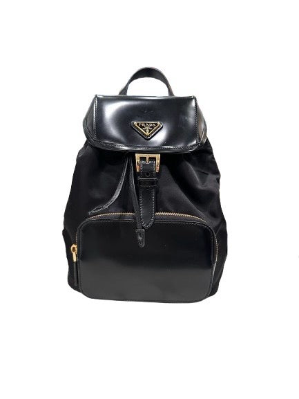 Prada Re-Nylon and Brushed Leather Backpack