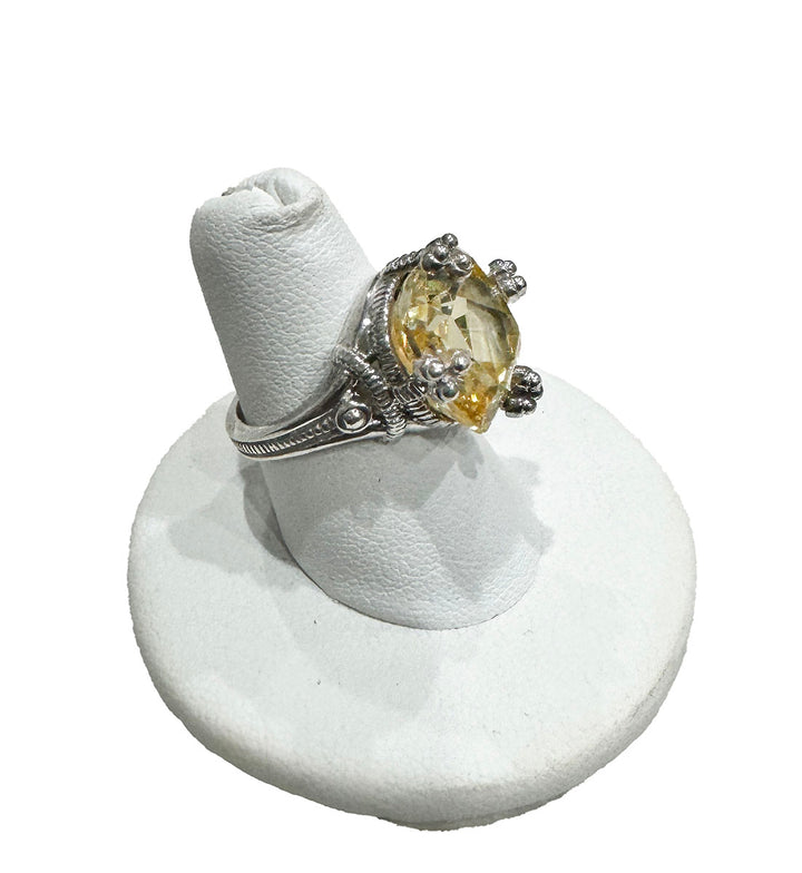 Judith Ripka 18k Canary Citrine Ring - Size 6.5