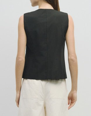 Mod Ref Black Tie Front Vest