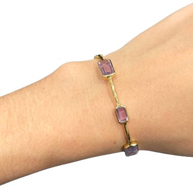 Ippolita 18K Gold & Amethyst Rock Candy Gelato Bangle Bracelet