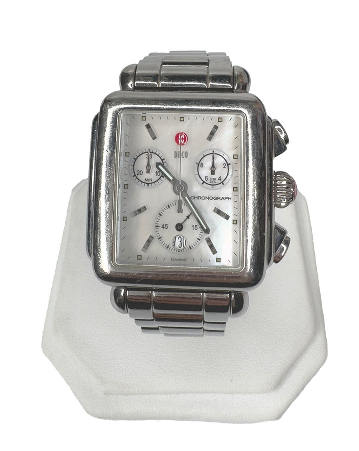 Michele Deco Stainless Steel Watch