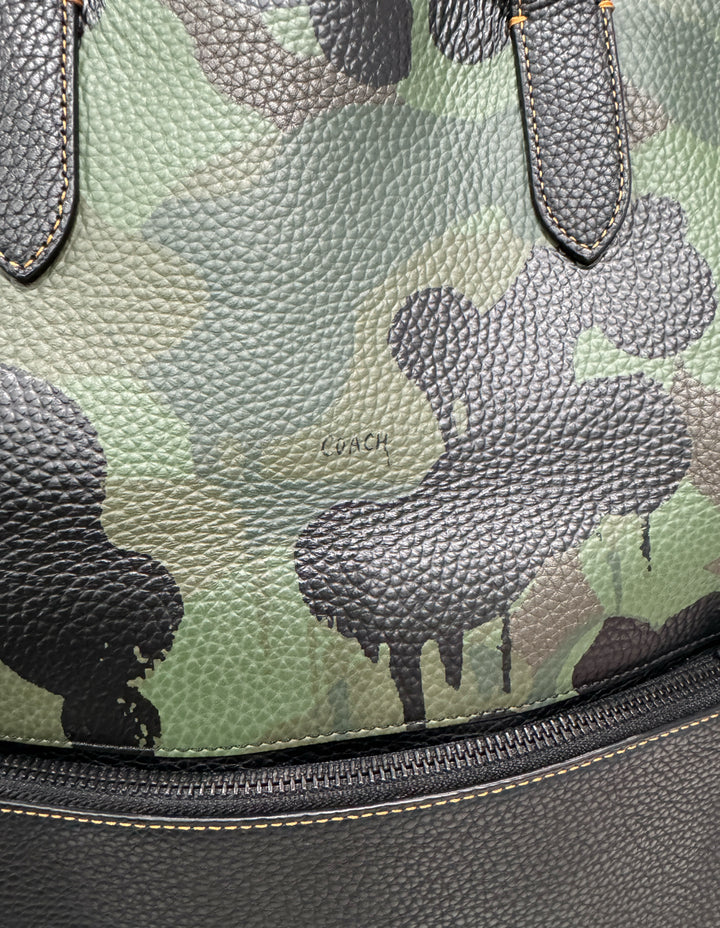 Coach Limited Edition Military Wild Beast Print Fold-Over Tote