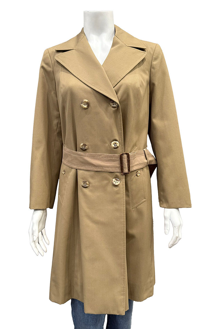 Burberry's Tan Trench Coat - Small