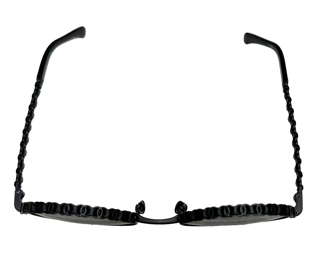 Chanel Black Round Chain Sunglasses