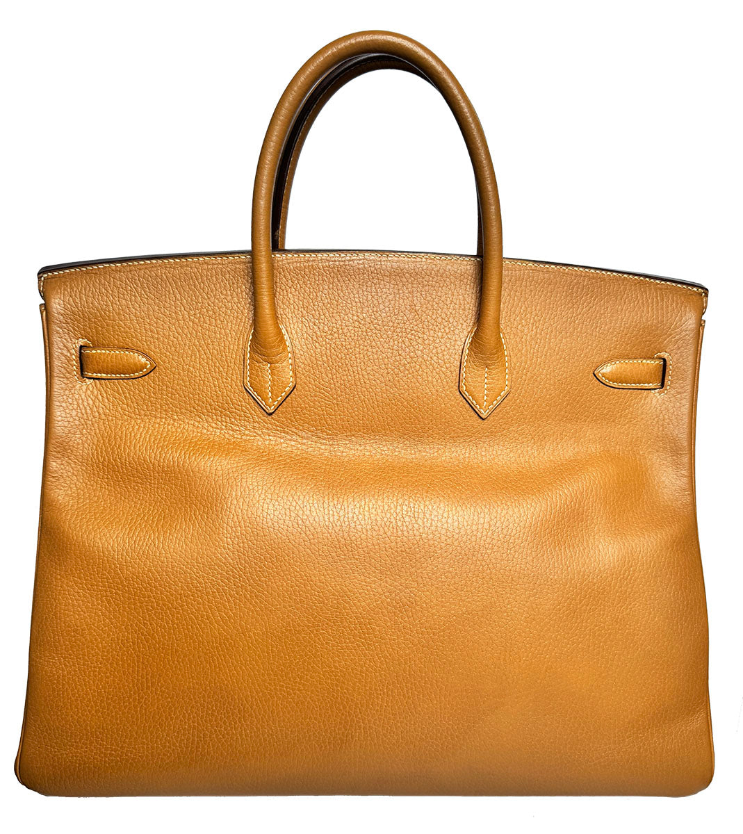 Hermes Birkin 40 Gold Clemence Leather Handbag